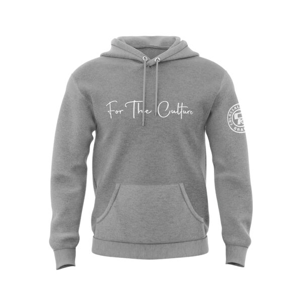 FOR THE CULTURE GREY HOODIE WHITE LOGO